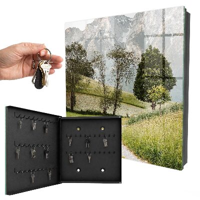 Key cabinet for wall Mountain landscape
