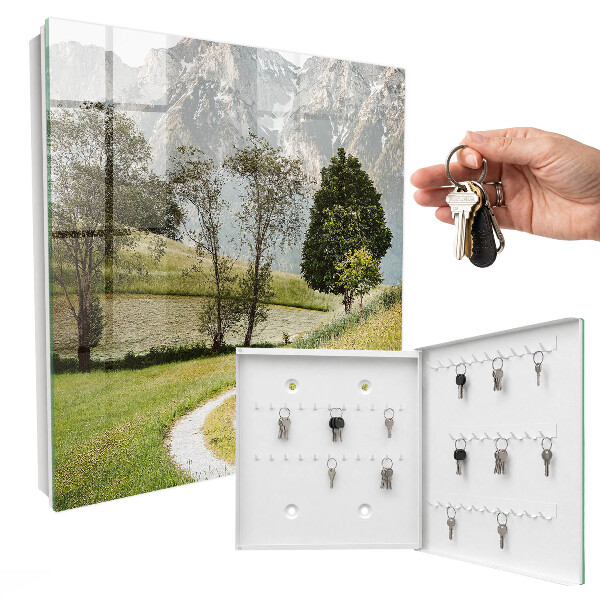 Key cabinet for wall Mountain landscape