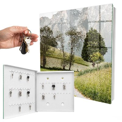 Key cabinet for wall Mountain landscape