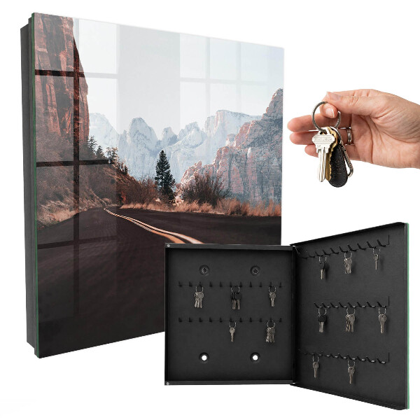 Key storage box Road in the mountains
