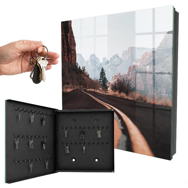 Key storage box Road in the mountains