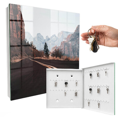 Key storage box Road in the mountains