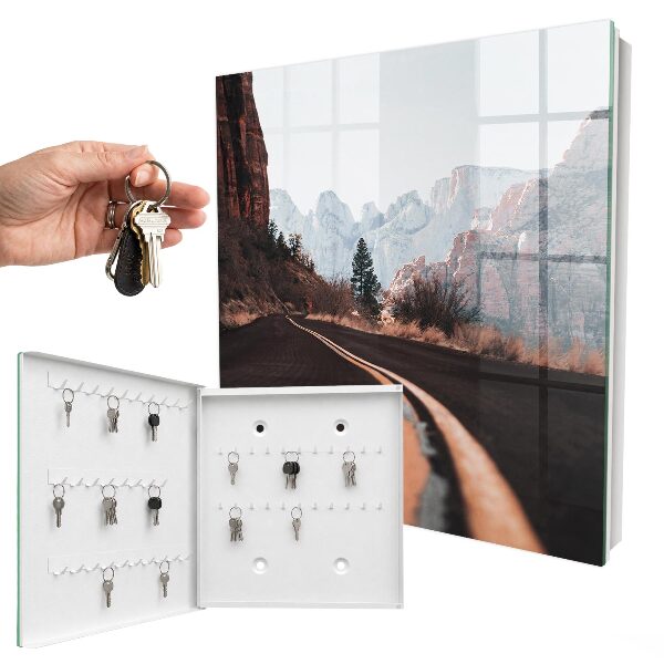 Key storage box Road in the mountains