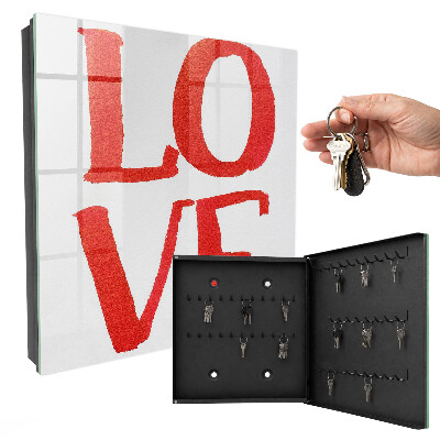 Key cabinet for wall Red love