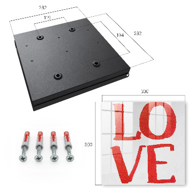 Key cabinet for wall Red love