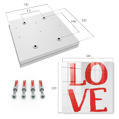 Key cabinet for wall Red love