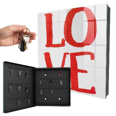 Key cabinet for wall Red love