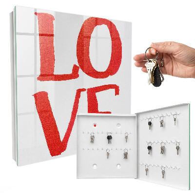 Key cabinet for wall Red love
