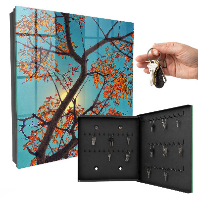 Key cabinet for wall Autumn tree