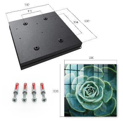 Key storage box Green rosette
