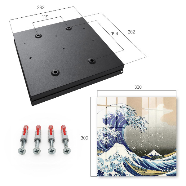 Key cabinet for wall Big wave