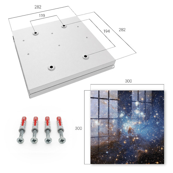 Key cabinet for wall Outer space