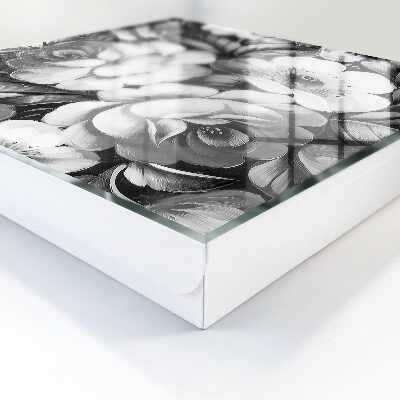 Key storage box Monochrome flowers