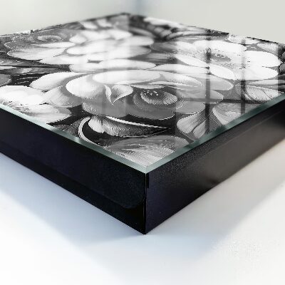 Key storage box Monochrome flowers