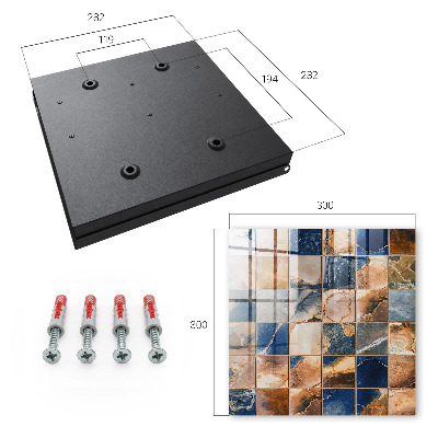 Key storage box Marble mosaic