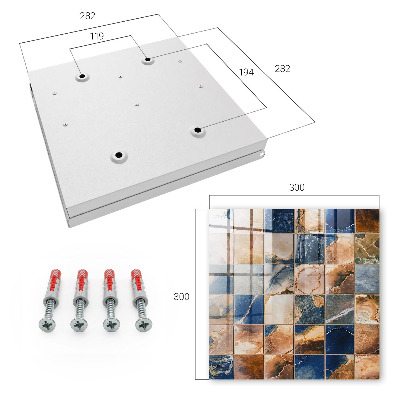 Key storage box Marble mosaic