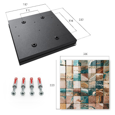 Key cabinet for wall Mosaic of tones