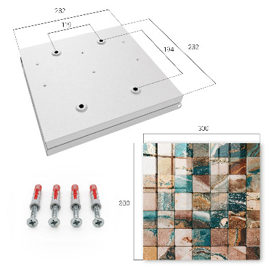 Key cabinet for wall Mosaic of tones