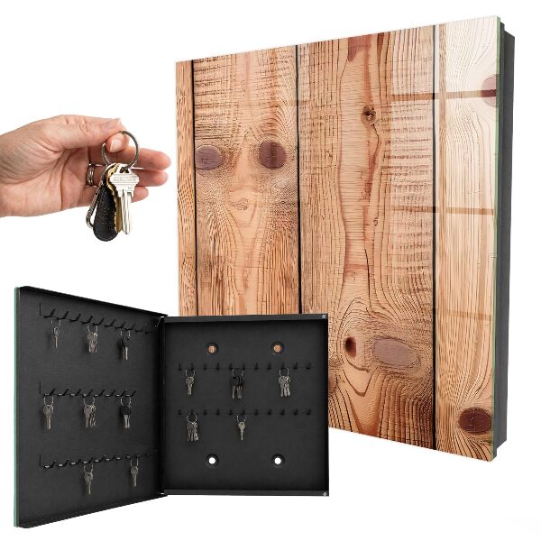 Key cabinet for wall Wooden rings
