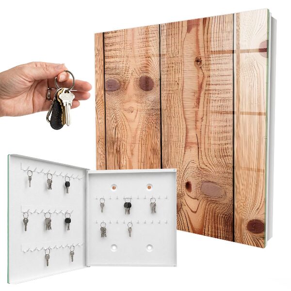 Key cabinet for wall Wooden rings