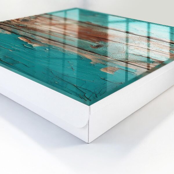Key cabinet for wall Turquoise wood
