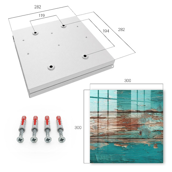 Key cabinet for wall Turquoise wood