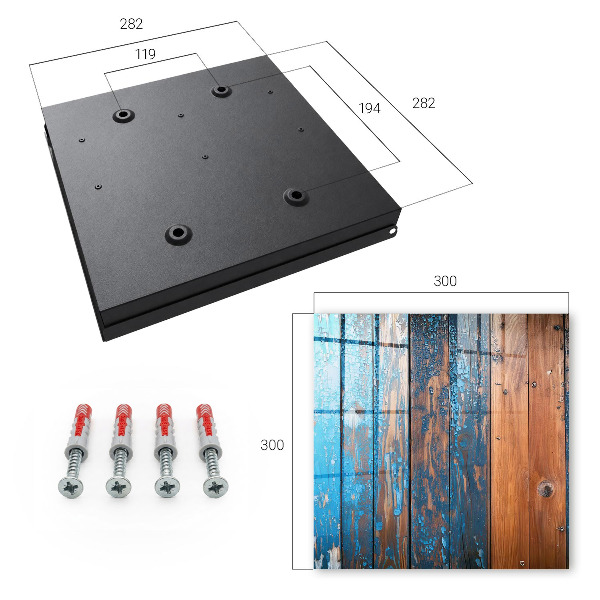 Key storage box Wooden texture