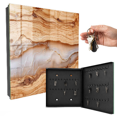 Key cabinet for wall Wooden pattern