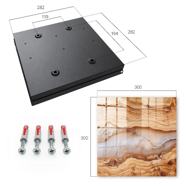 Key cabinet for wall Wooden pattern