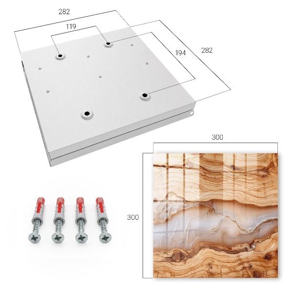 Key cabinet for wall Wooden pattern