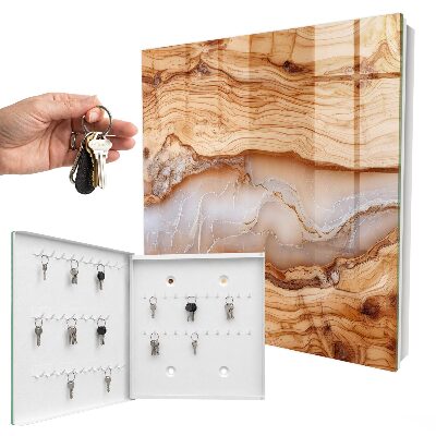 Key cabinet for wall Wooden pattern