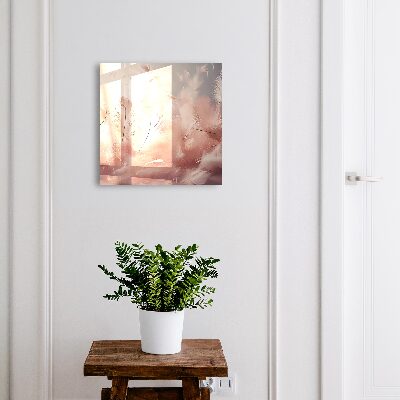 Key cabinet for wall Pastel feathers