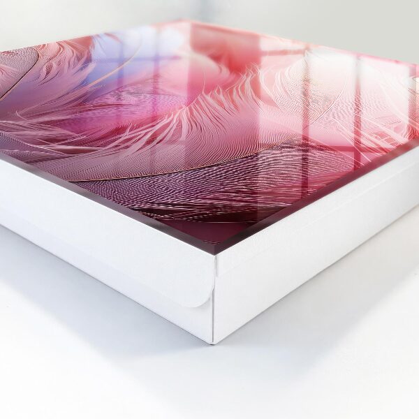 Key box Beautiful pink feathers