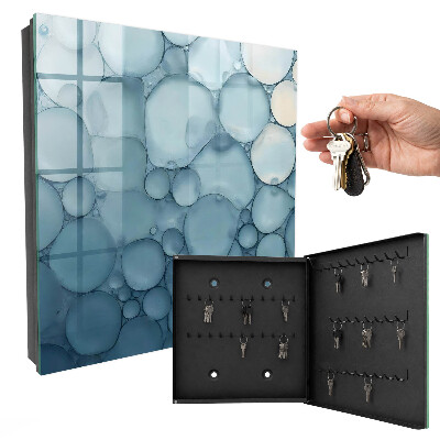 Key storage box Blue bubbles