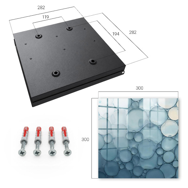 Key storage box Blue bubbles