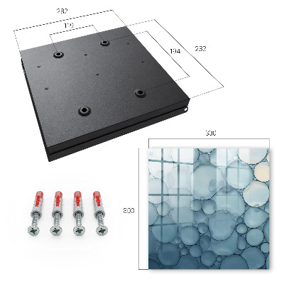 Key storage box Blue bubbles