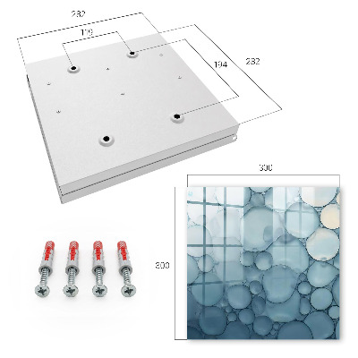 Key storage box Blue bubbles