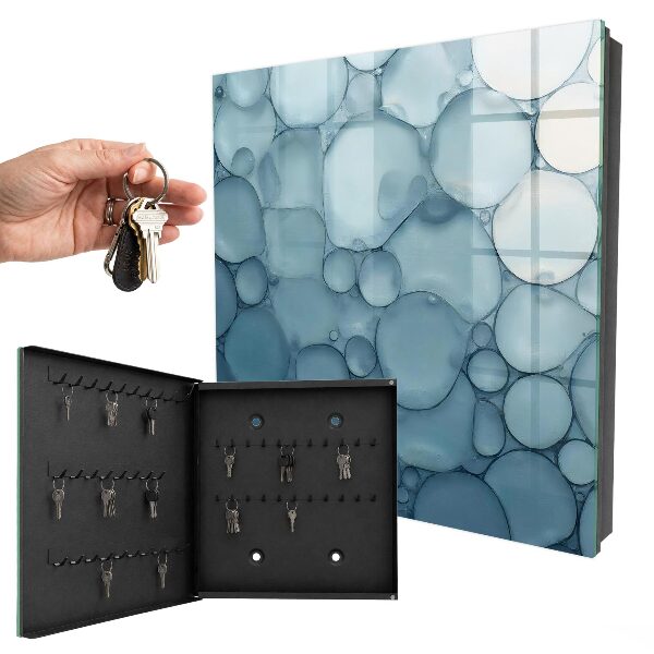 Key storage box Blue bubbles
