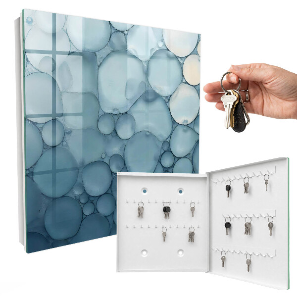 Key storage box Blue bubbles