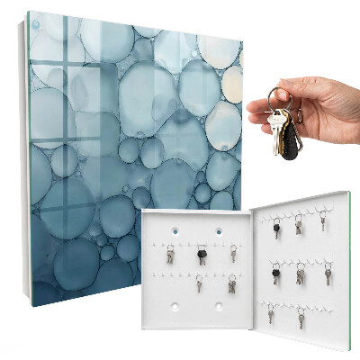 Key storage box Blue bubbles