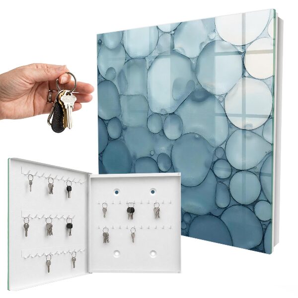 Key storage box Blue bubbles