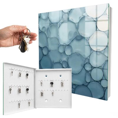 Key storage box Blue bubbles