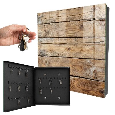 Key cabinet for wall Wooden boards