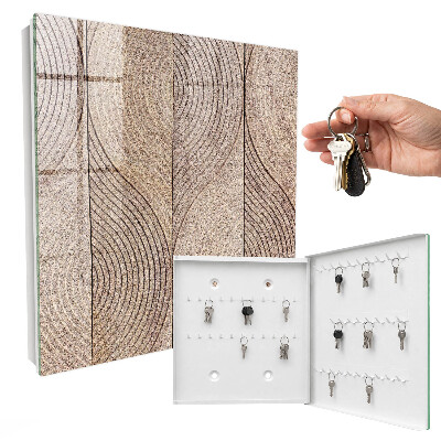 Key cabinet for wall Textured waves