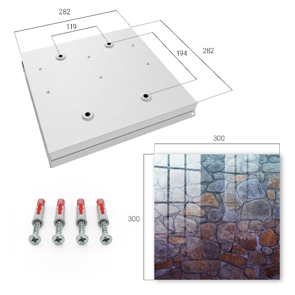 Key storage box Stone texture