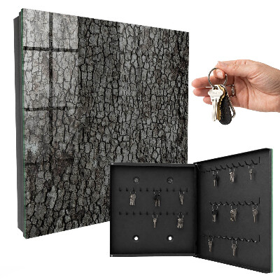 Key cabinet for wall Tree bark