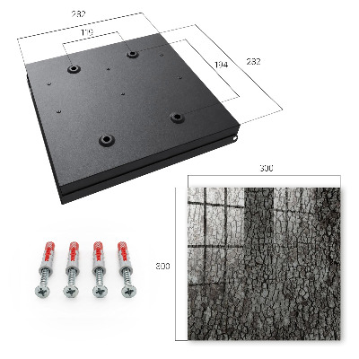 Key cabinet for wall Tree bark