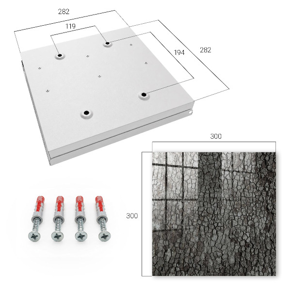 Key cabinet for wall Tree bark