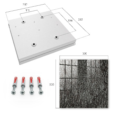 Key cabinet for wall Tree bark