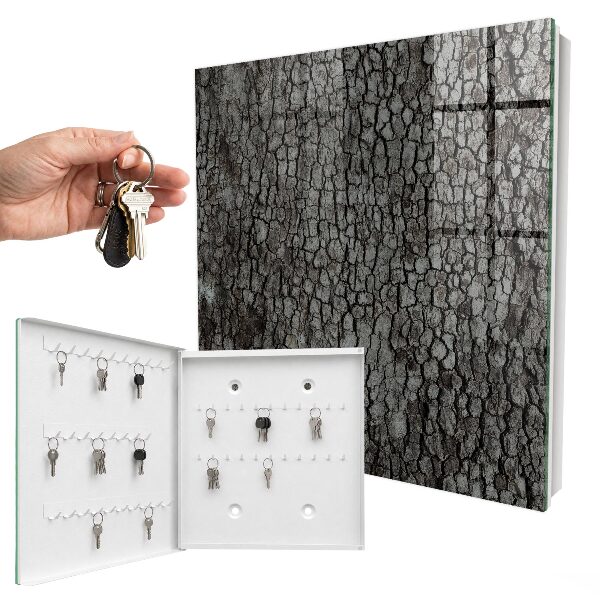 Key cabinet for wall Tree bark